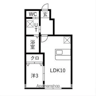 ほのむA棟【106号室】の間取り
