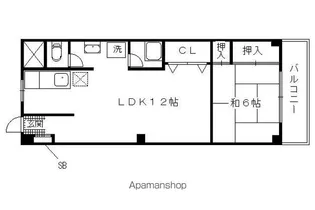 シャトレ藤森【205号室】の間取り