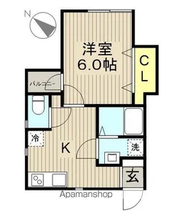 ゼノンハイム【201号室】の間取り