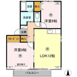 ロイヤルコート C【2階】の間取り