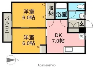 ソシアサニーヒル【1階】の間取り