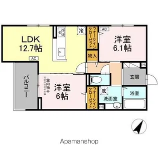 フラネーヴェ【2階】の間取り