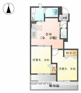 クレシア2【1階】の間取り