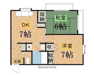 フラット87【2階】の間取り