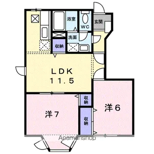 グリーンティエラA【1階】の間取り