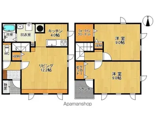 カトルカール帯広 ザ・テラス【E101号室】の間取り