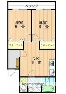 緑風館山西町【2階】の間取り