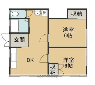 南郷アパート【2-A号室】の間取り