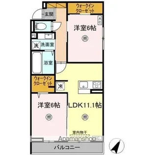 プロスター元山町【3階】の間取り