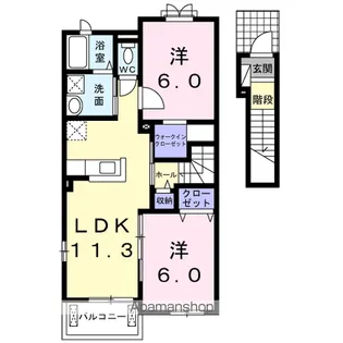 ヌーベル・ヴィラ【2階】の間取り