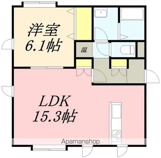 1LDKの間取り画像