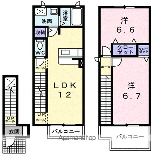 エトワール・シャン【2階】の間取り
