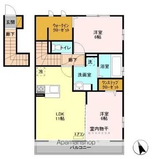 シエル エトワール A【2階】の間取り
