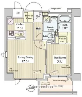 早稲田アパートメント【3階】の間取り