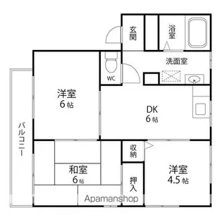 ラフィーネ栗生【2階】の間取り