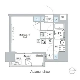 ディームス蔵前【5階】の間取り