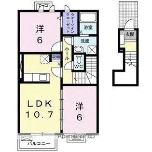 アルドールⅡ【2階】の間取り