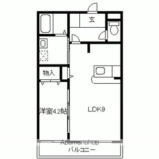 パレット名塚【3階】の間取り
