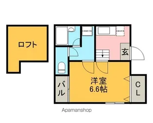 コンフォートベネフィス周船寺4【103号室号室】の間取り