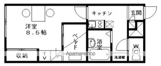 レオパレス木野【105号室】の間取り