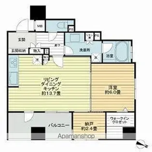 ライオンズ赤坂セントマークス【4階】の間取り