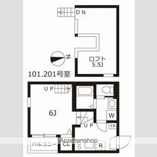 ディープリバー【101CP号室】の間取り