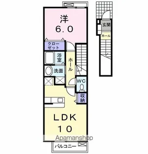 メトロ・アクテュエル【2階】の間取り