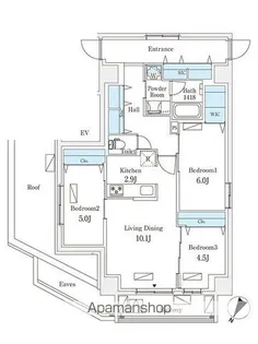 ロイジェント駒込六義園【15階】の間取り