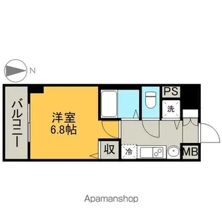 ライジングコート名古屋駅前東【4階】の間取り