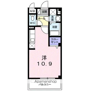 カルチェラタン【4階】の間取り