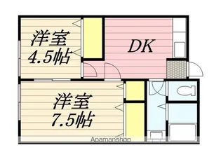 持山アパート【西202号室】の間取り