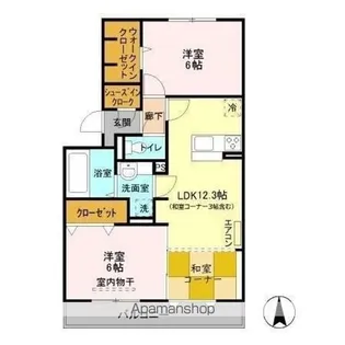 シャルート【3階】の間取り