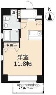 SPAZIO NISHIKIMACHI【202号室】の間取り