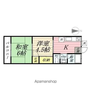 岡村ハイツ【1階】の間取り