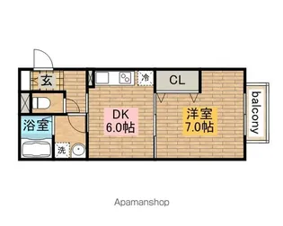 アネックス大仙【203号室】の間取り