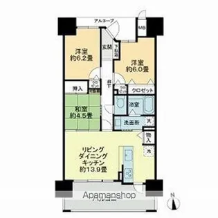 アルファステイツ佐古【1204号室】の間取り