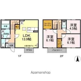ユニティータウン A【2階】の間取り