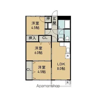 ヤマタケビル【3階】の間取り