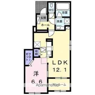 シャネスト【1階】の間取り