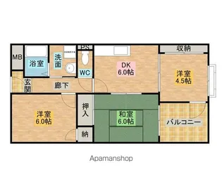 ドミール和泉府中【3階】の間取り