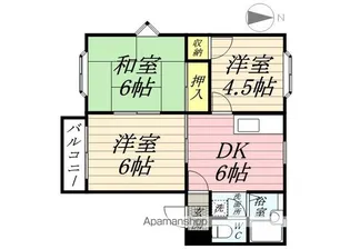 ドリームパレスK−1【2階】の間取り