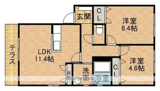 エーデルハイムA【1階】の間取り