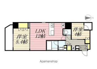 クレストコート新宿山吹町【4階】の間取り