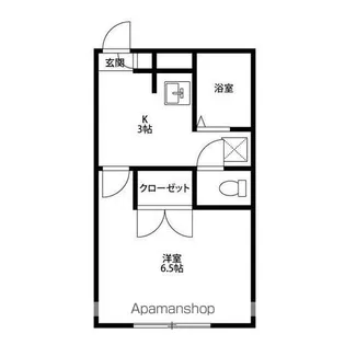 アンプルールブワK・K【1階】の間取り