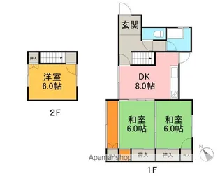 岐阜県岐阜市岩崎【一戸建】の間取り