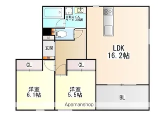 フォルモサ高砂【4階】の間取り