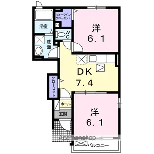 サンリットヴィラⅡA【1階】の間取り