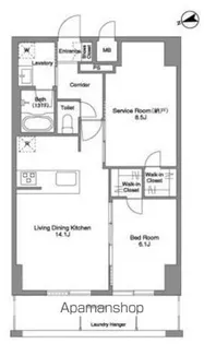 1SLDKの間取り画像