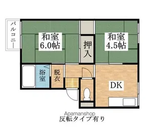 ハイツ都【202号室】の間取り