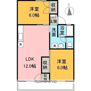セジュール小泉A【205号室】の間取り